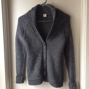 J. Crew Holland Cardigan in Dark Gray